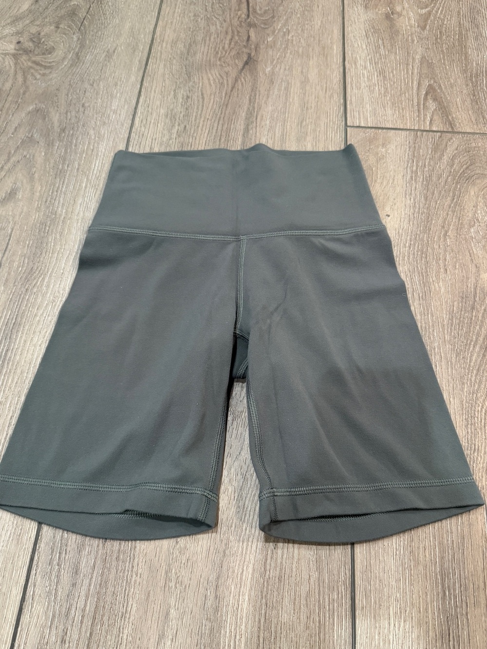 High-Waist green Women's Bike Shorts